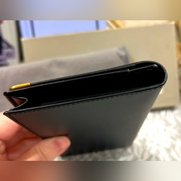 Dunhill Black Leather Wallet w/Box and Dust Cover LIKE NEW - Picture 5 of 6